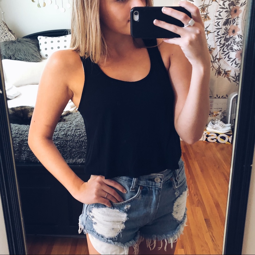 Cropped Racerback Tank